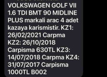 CEYLİN OTOMOTİVDEN 2017 MODEL DİZEL OTOMATİK 0 MUAYENELİ VW GOLF
